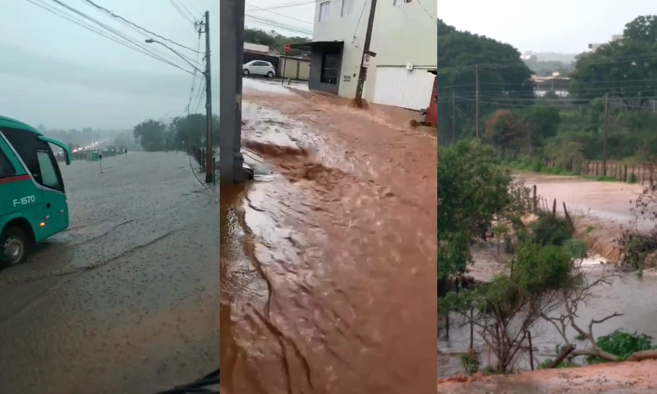 Chuva volta a alagar ruas e causar estragos em Itaúna