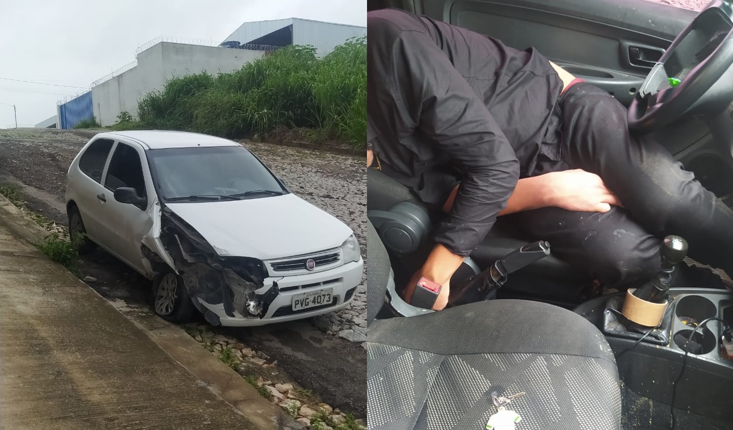 Condutor embriagado e com CNH vencida é flagrado pela PMRv em Divinópolis dormindo após acidente