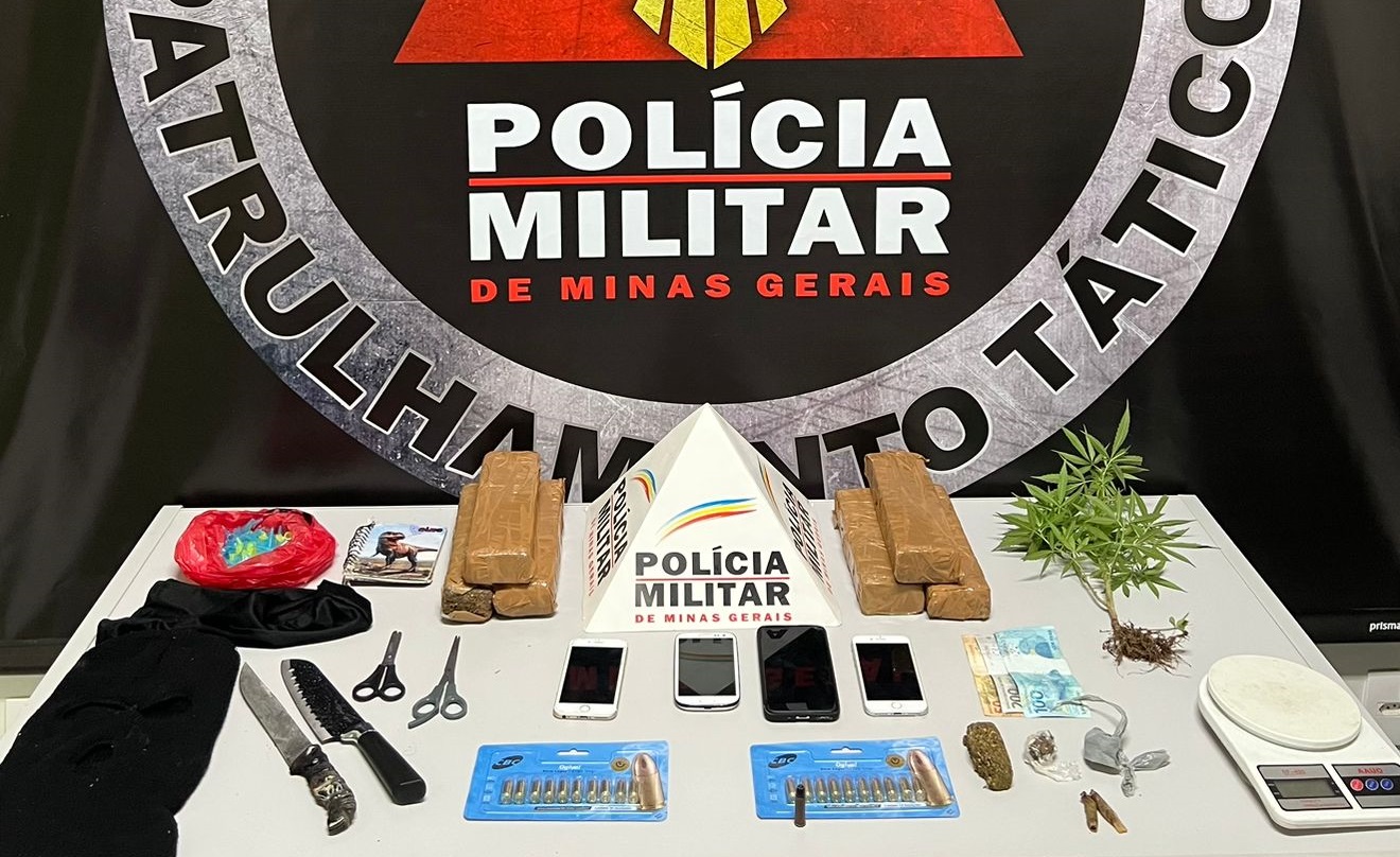 Combate ao tráfico de drogas em Itaúna: PM desarticula quadrilha e prende três no Santa Edwiges