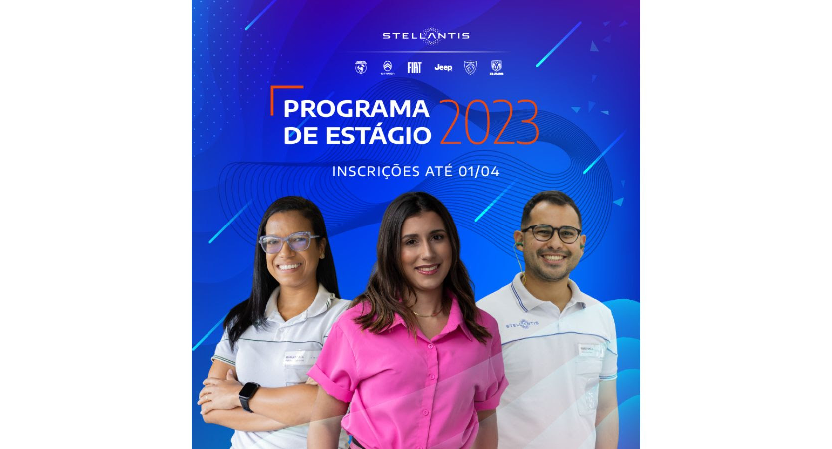 Programa de Estágio da Stellantis, com vagas disponíveis em Itaúna, tem inscrições até 1º de abril
