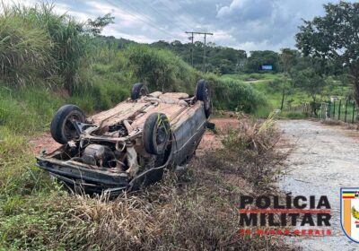 Capotamento deixa feridos na MG-431 em Itaúna