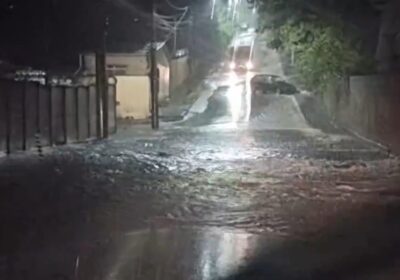 Defesa Civil registra alagamentos, quedas de muro e talude durante a chuva