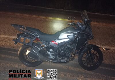 Boi na pista causa acidente com motociclista na MG-431