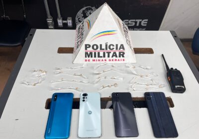 PM apreende 46 pedras de crack e rádio comunicador com adolescente em Itatiaiuçu