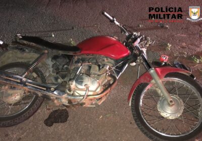 Motociclista embriagado e sem CNH bate contra meio-fio na MG-431