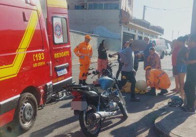 Bombeiros socorrem motociclista em acidente no Morada Nova