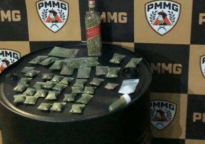 Homem é preso com garrafa e pés de maconha no Piedade