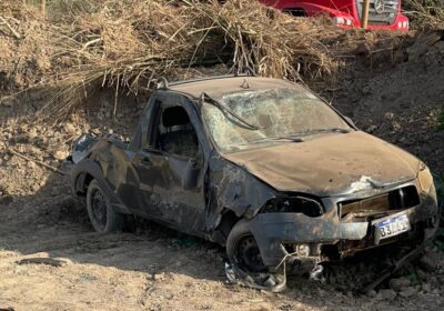 Condutor morre ao capotar picape na estrada de Brejo Alegre