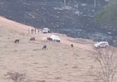 Carro incendiado com duas vítimas é encontrado próximo à MG-050