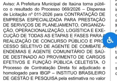 “Vazamento” não corresponde à edital oficial de concurso do Município