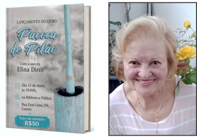 Elina Dirce lança o livro “Paçoca de Pilão” na quarta (13)