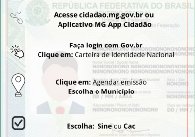 Câmara Municipal de Itaúna orienta sobre emissão da Carteira de Identidade Nacional