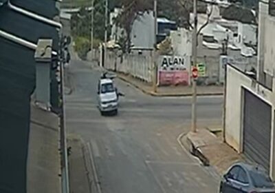 Condutora de moto é lançada ao chão em colisão no Tropical
