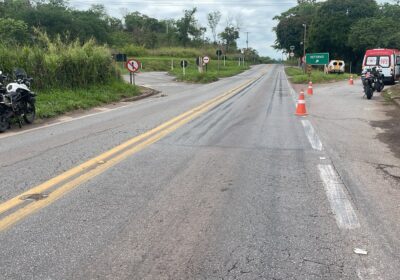 Motociclistas em passeio se envolvem em colisão próximo ao trevo de Santanense